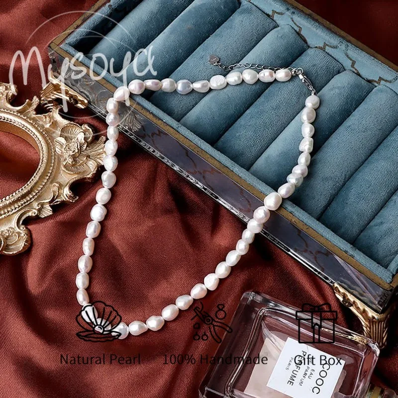 MYSOYA Белое ожерелье из пресноводного жемчуга в стиле барокко 7-8 мм с подарочной коробкой, подарок для нее/Him, подарок на день рождения/свадьбу/Рождество
MYSOYA Белое ожерелье из пресноводного жемчуга в стиле барокко 7-8 мм с подарочной коробкой, подарок для нее/Him, подарок на день рождения/свадьбу/Рождество