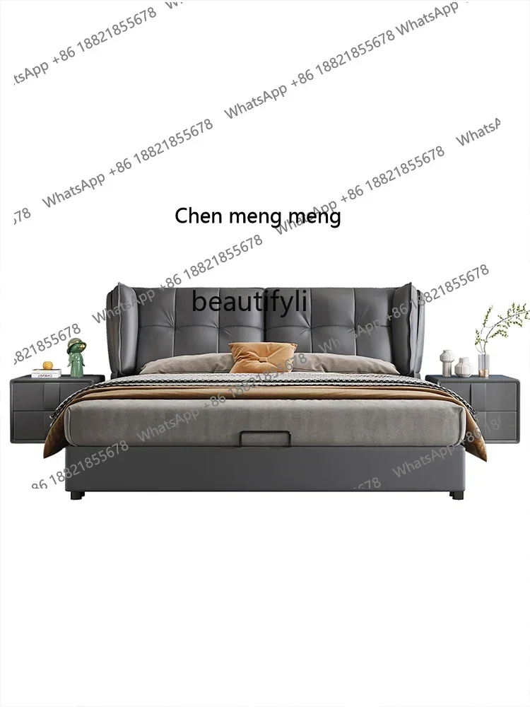 P178 Leather Bed Double Master Bedroom 1.8 M Nordic Storage Bed Marriage Soft Pack Bed Light Luxury
P178 Leather Bed Double Master Bedroom 1.8 M Nordic Storage Bed Marriage Soft Pack Bed Light Luxury