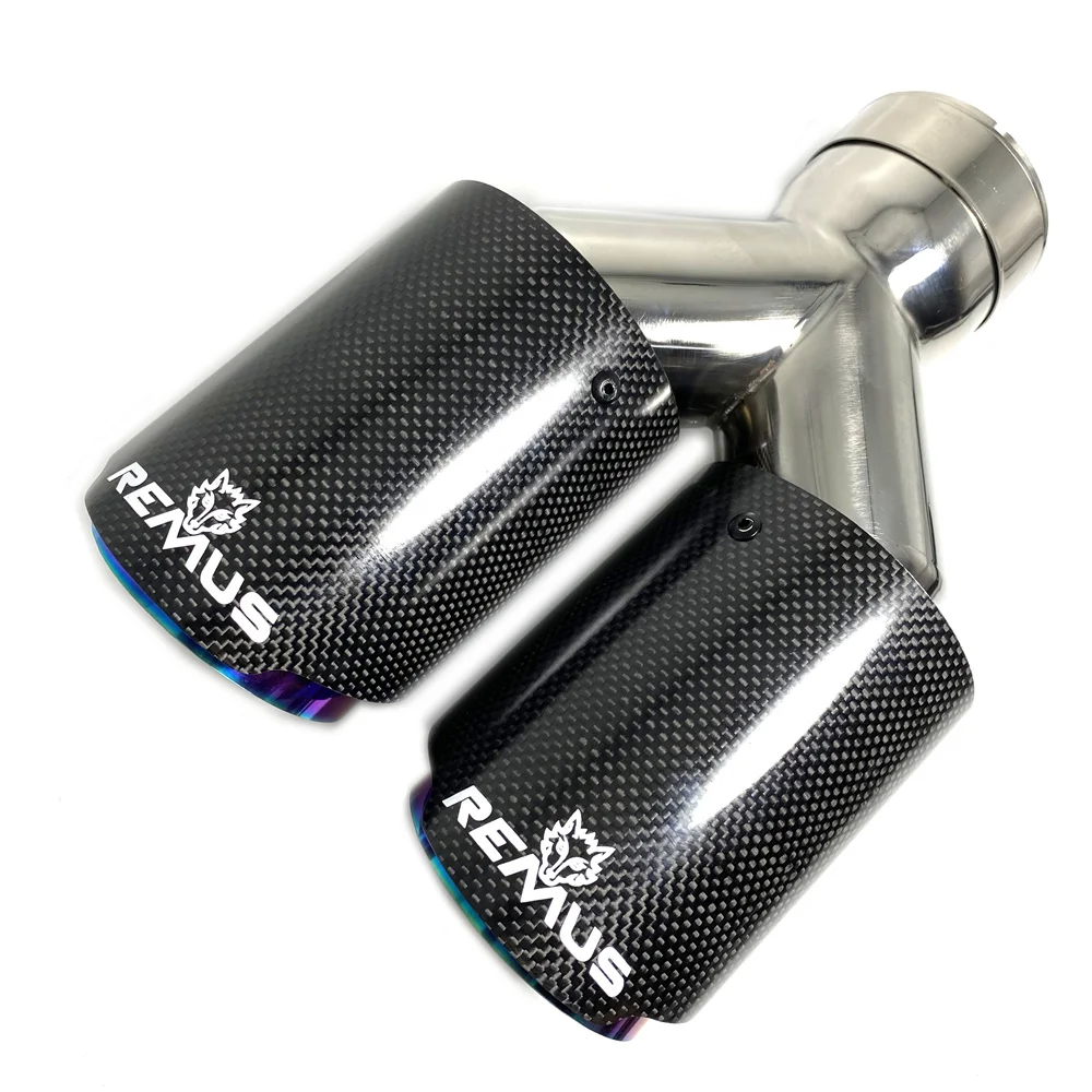Hot Sale 1Piece Glossy Carbon Purple Stainless Steel Dual Muffler Pipe End Tail Middle Purple Exhaust Tip With Remus Logo
Hot Sale 1Piece Glossy Carbon Purple Stainless Steel Dual Muffler Pipe End Tail Middle Purple Exhaust Tip With Remus Logo