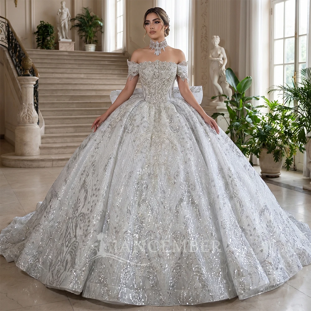 Customized Elegant Short Sleeve Wedding Dresses With Bow Lace Ball Gown Bridal Gown Scoop Princess Dress Vestido De Novia
Customized Elegant Short Sleeve Wedding Dresses With Bow Lace Ball Gown Bridal Gown Scoop Princess Dress Vestido De Novia