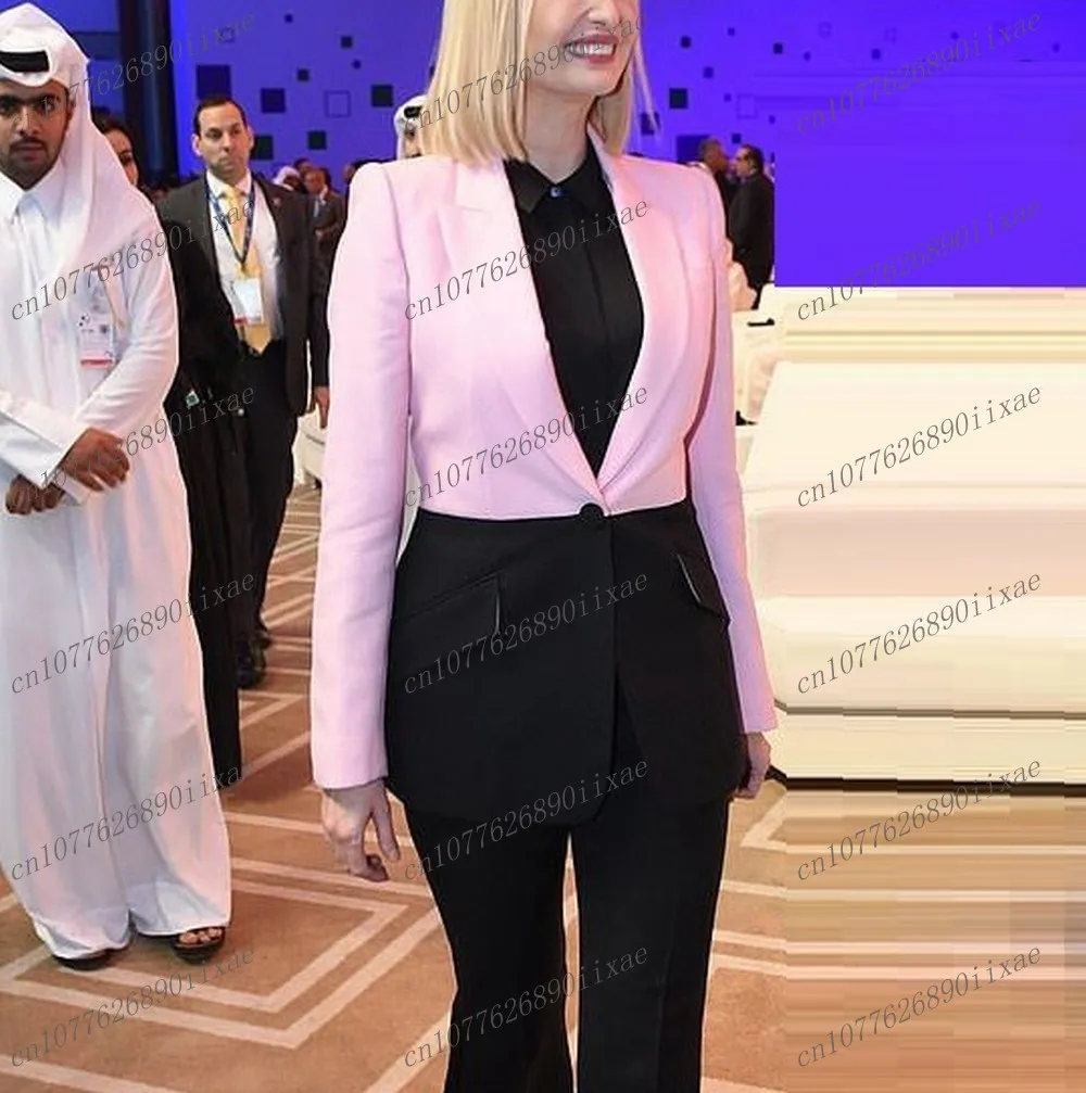 Pink And Black Formal Women Suit Lady Business Office Tuxedos Mother Wedding Party Ladies 2 Piece Set Blazer Pants Customized
Pink And Black Formal Women Suit Lady Business Office Tuxedos Mother Wedding Party Ladies 2 Piece Set Blazer Pants Customized