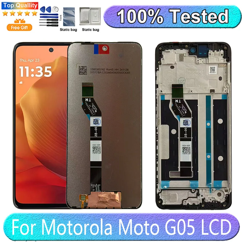 6.72" LCD Display Touch Screen Digitizer Assembly With Frame For Motorola Moto G05 XT2523-2, XT2523-3, XT2523-11 Replacement
6.72" LCD Display Touch Screen Digitizer Assembly With Frame For Motorola Moto G05 XT2523-2, XT2523-3, XT2523-11 Replacement