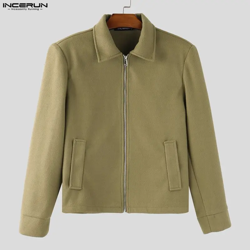 INCERUN Men Jackets Solid Color Lapel Long Sleeve Zipper Casual Male Coats Streetwear Loose Fashion Leisure Outerwear Jackets
INCERUN Men Jackets Solid Color Lapel Long Sleeve Zipper Casual Male Coats Streetwear Loose Fashion Leisure Outerwear Jackets