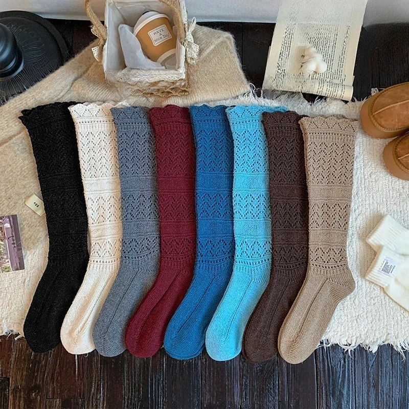 Полые свободные длинные носки, осенне-зимние теплые вязаные женские чулки в стиле ретро, японские однотонные женские носки в стиле Харадзюку для девочек
Полые свободные длинные носки, осенне-зимние теплые вязаные женские чулки в стиле ретро, японские однотонные женские носки в стиле Харадзюку для девочек