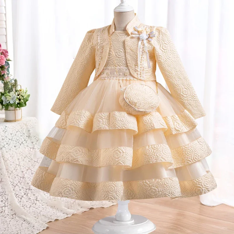 4-10 year old children's coat mesh cake dress Halloween banquet host performance dress Girls' embroidered princess dress
4-10 year old children's coat mesh cake dress Halloween banquet host performance dress Girls' embroidered princess dress