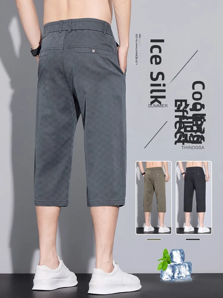 Summer Ice Silk orts Men's Seven-Foot Loose Fit Breathable Qui Dry Sports Outdoor Beach Casual Pants Straight Leg Zipper
Summer Ice Silk orts Men's Seven-Foot Loose Fit Breathable Qui Dry Sports Outdoor Beach Casual Pants Straight Leg Zipper