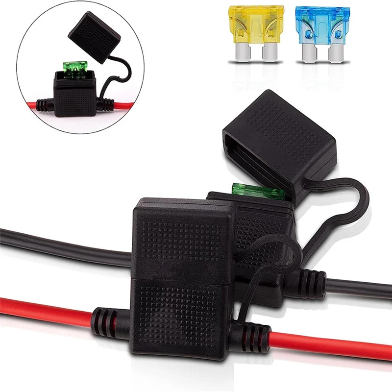 #457S Dual Positive Negative ATC Style Fuse Holder 10AWG Wire With Ring Terminals and 45A Connectors for Automotive (Black)
#457S Dual Positive Negative ATC Style Fuse Holder 10AWG Wire With Ring Terminals and 45A Connectors for Automotive (Black)