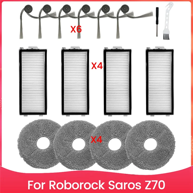 B88B-запасные части для пылесоса Roborock Saros Z70, боковая щетка, фильтр Hepa, комплект ткани для швабры
B88B-запасные части для пылесоса Roborock Saros Z70, боковая щетка, фильтр Hepa, комплект ткани для швабры