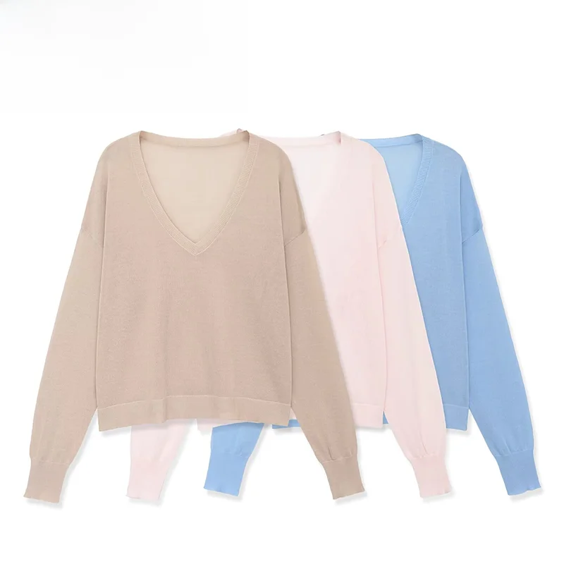 Spring New Style ZR Women's Knitted Long Sleeve V-Neck Commute Versatile Polyester Fiber Casual round Neck Skin-Friendly Brea...
Spring New Style ZR Women's Knitted Long Sleeve V-Neck Commute Versatile Polyester Fiber Casual round Neck Skin-Friendly Brea...