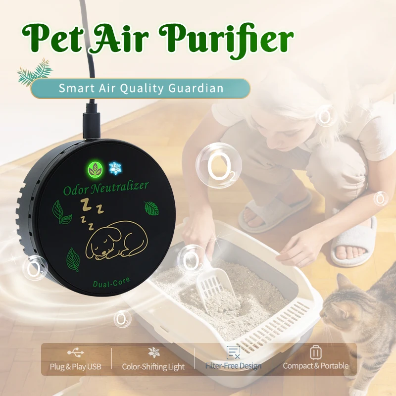 Pet Electronic Air Purifier, Compact USB Plug-in Odor Eliminator, Chip-Based Physical Purification for All Pets, Filter-Free
Pet Electronic Air Purifier, Compact USB Plug-in Odor Eliminator, Chip-Based Physical Purification for All Pets, Filter-Free