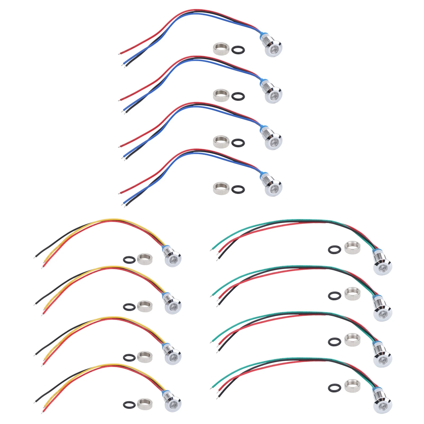 Indicator Light 4 Set Industrial Control Components Metal Indicator Light LED Signal Light for Equipment for Car Modification
Indicator Light 4 Set Industrial Control Components Metal Indicator Light LED Signal Light for Equipment for Car Modification