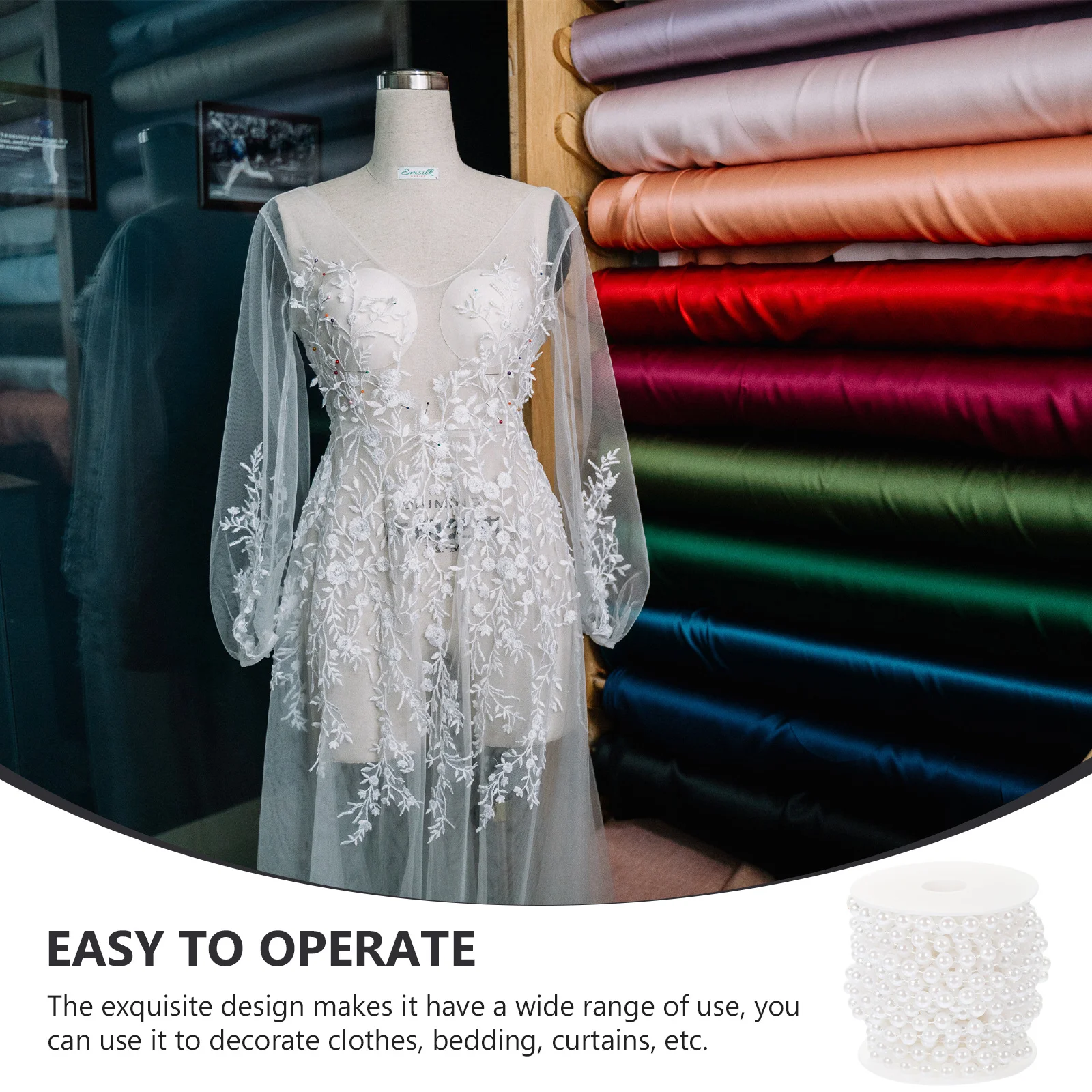 1 Roll Plastic Pearl Beads String Curtain for Door Window Decorative Pendant Home Tailor Shop Mall Decoration Accessory
1 Roll Plastic Pearl Beads String Curtain for Door Window Decorative Pendant Home Tailor Shop Mall Decoration Accessory