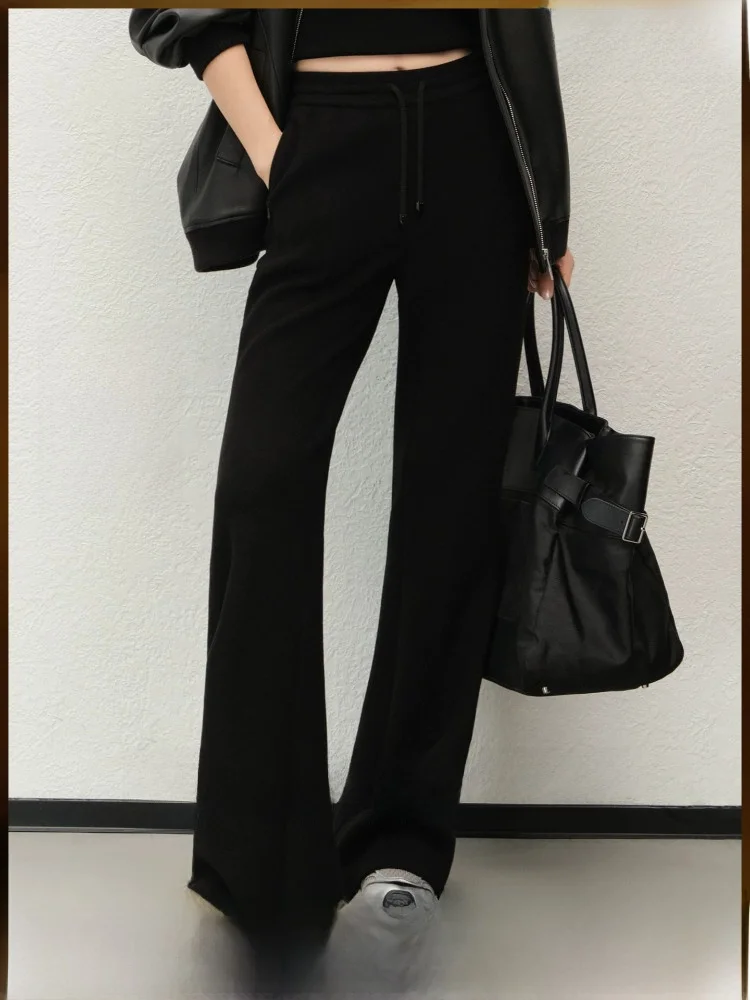 MeiYang Almond Oats Flared Pants Fleece Air Layer Casual Trousers High Waist Elastic Waistband Winter Warm Ladies Pants
MeiYang Almond Oats Flared Pants Fleece Air Layer Casual Trousers High Waist Elastic Waistband Winter Warm Ladies Pants