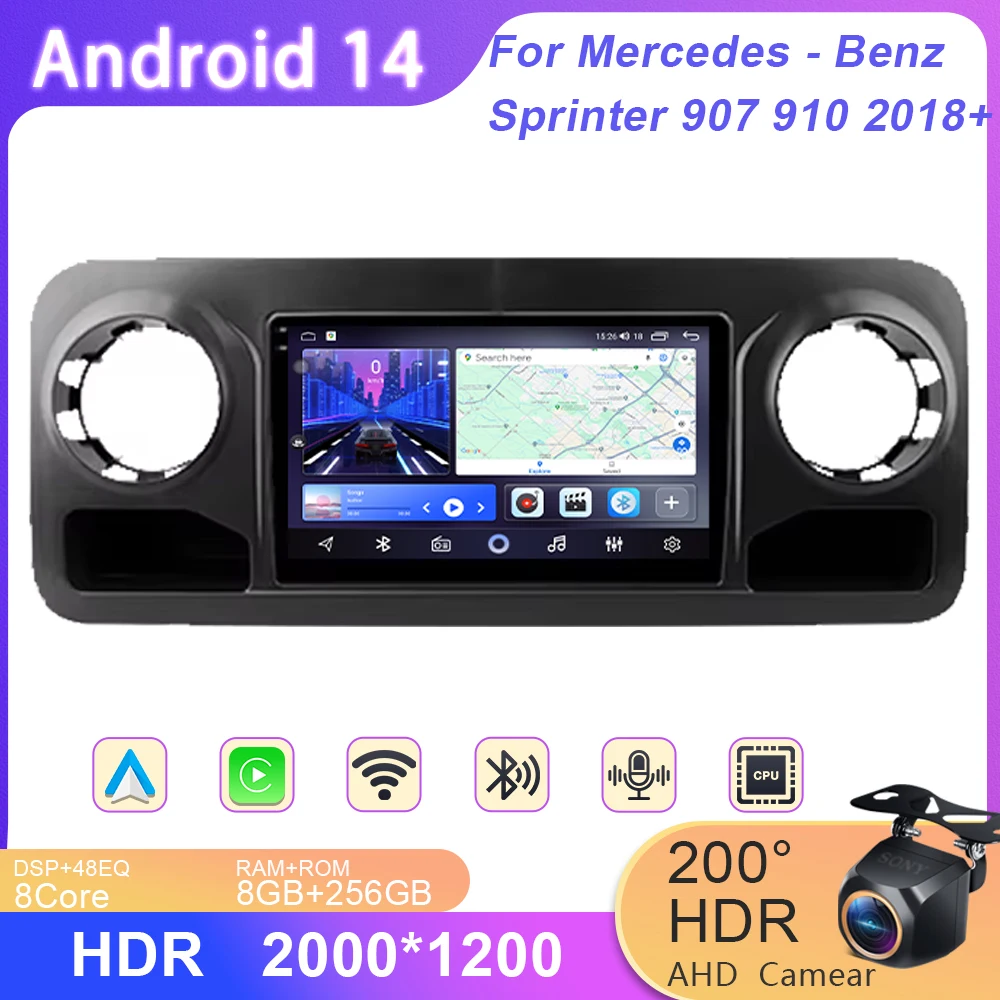 Car Radio Android 14 Multimedia Player Auto For Mercedes - Benz Sprinter 907 910 2018+ GPS Carplay Navigation No 2din DVD Stereo
Car Radio Android 14 Multimedia Player Auto For Mercedes - Benz Sprinter 907 910 2018+ GPS Carplay Navigation No 2din DVD Stereo