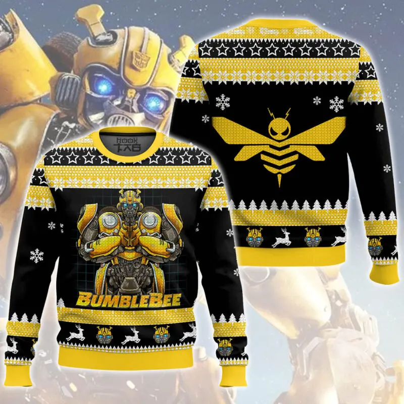 Bumblebee cool Fashion Cartoon Print Comfortable Christmas Halloween Essential Festive Atmosphere General Christmas Ugly Sweater
Bumblebee cool Fashion Cartoon Print Comfortable Christmas Halloween Essential Festive Atmosphere General Christmas Ugly Sweater