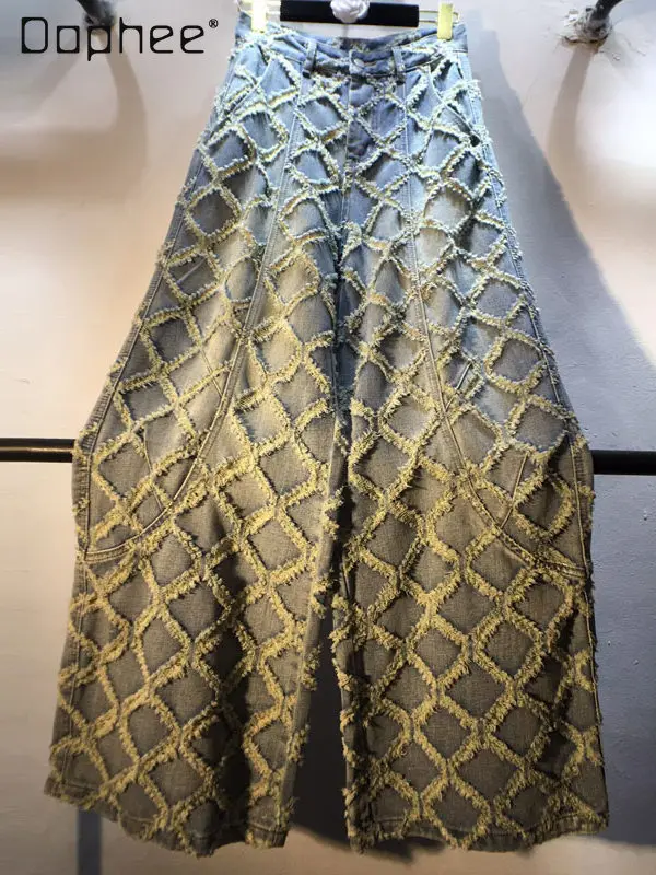 European Station 2026 Spring Clothing New Splicing Rough Edge Rhombus High Waist Skinny Straight Jeans Long Pants Women's Pants
European Station 2026 Spring Clothing New Splicing Rough Edge Rhombus High Waist Skinny Straight Jeans Long Pants Women's Pants