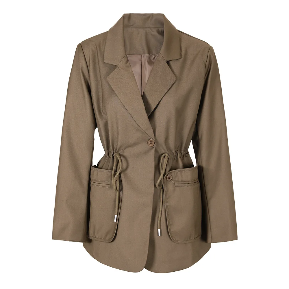 SuperAen 2023 Autumn New High Waist Top Big Pocket Design Drawstring Casual Single Button Blazer Woman
SuperAen 2023 Autumn New High Waist Top Big Pocket Design Drawstring Casual Single Button Blazer Woman