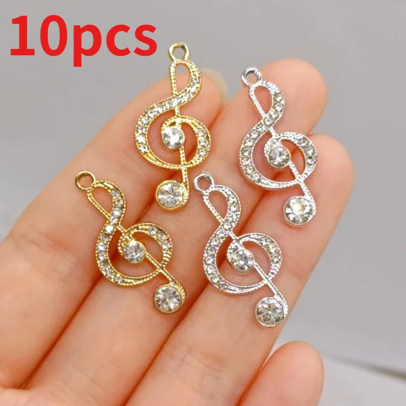 10pcs Gold Silver Color Delicate Music Note Charm Musical Pendant for DIY Necklace Earrings Jewelry Making Accessories
10pcs Gold Silver Color Delicate Music Note Charm Musical Pendant for DIY Necklace Earrings Jewelry Making Accessories