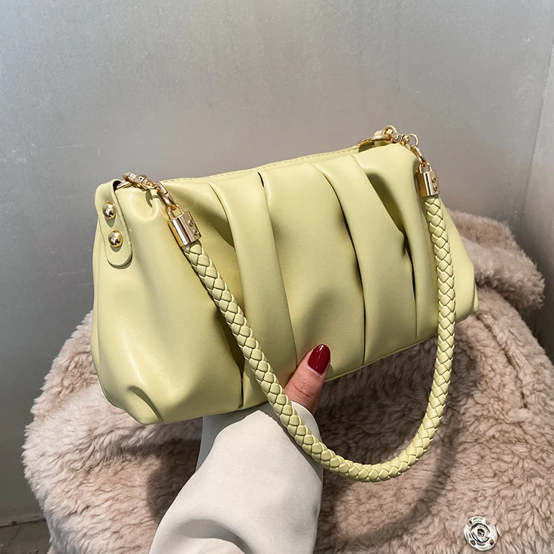 Ruched Shoulder Bag Women Luxury Branded Designer All-match Handbags Female 2022 New Soft PU Leather Crossbody Bags
Ruched Shoulder Bag Women Luxury Branded Designer All-match Handbags Female 2022 New Soft PU Leather Crossbody Bags