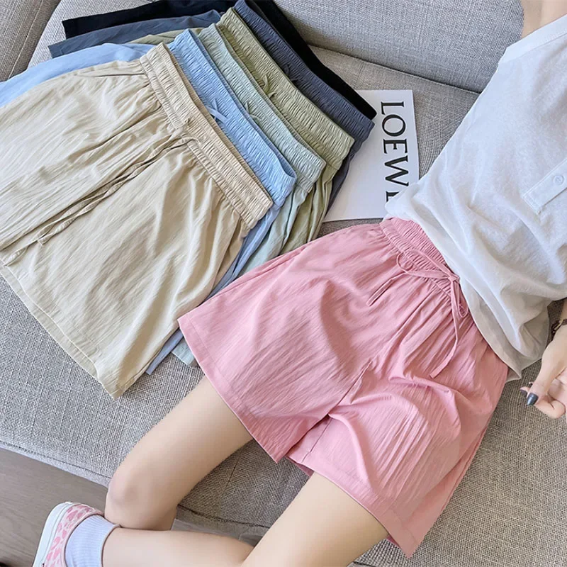 Summer Thin Casual Shorts for Women Solid Color All-Match Simple Loose Shorts Woman with pockets Basic wide leg short pants
Summer Thin Casual Shorts for Women Solid Color All-Match Simple Loose Shorts Woman with pockets Basic wide leg short pants