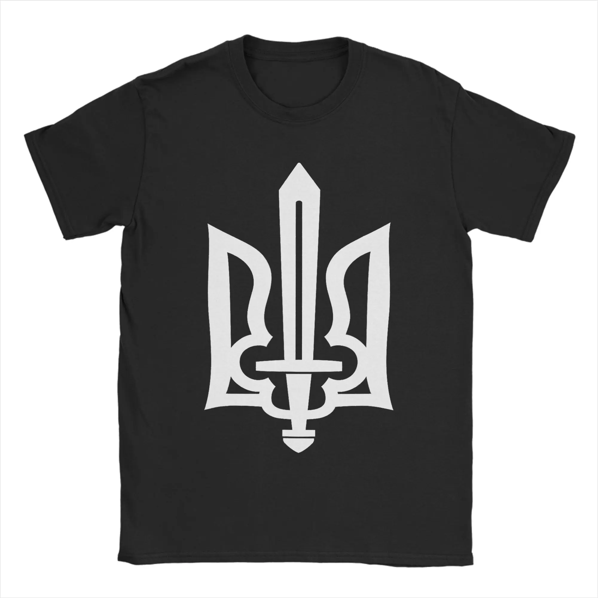 Ukrainian Trident Symbol Ukraine Gerb with Sword Cotton T Shirt For Adult Summer Basic T-Shirts O Neck Tees Oversized Cheap Tops
Ukrainian Trident Symbol Ukraine Gerb with Sword Cotton T Shirt For Adult Summer Basic T-Shirts O Neck Tees Oversized Cheap Tops