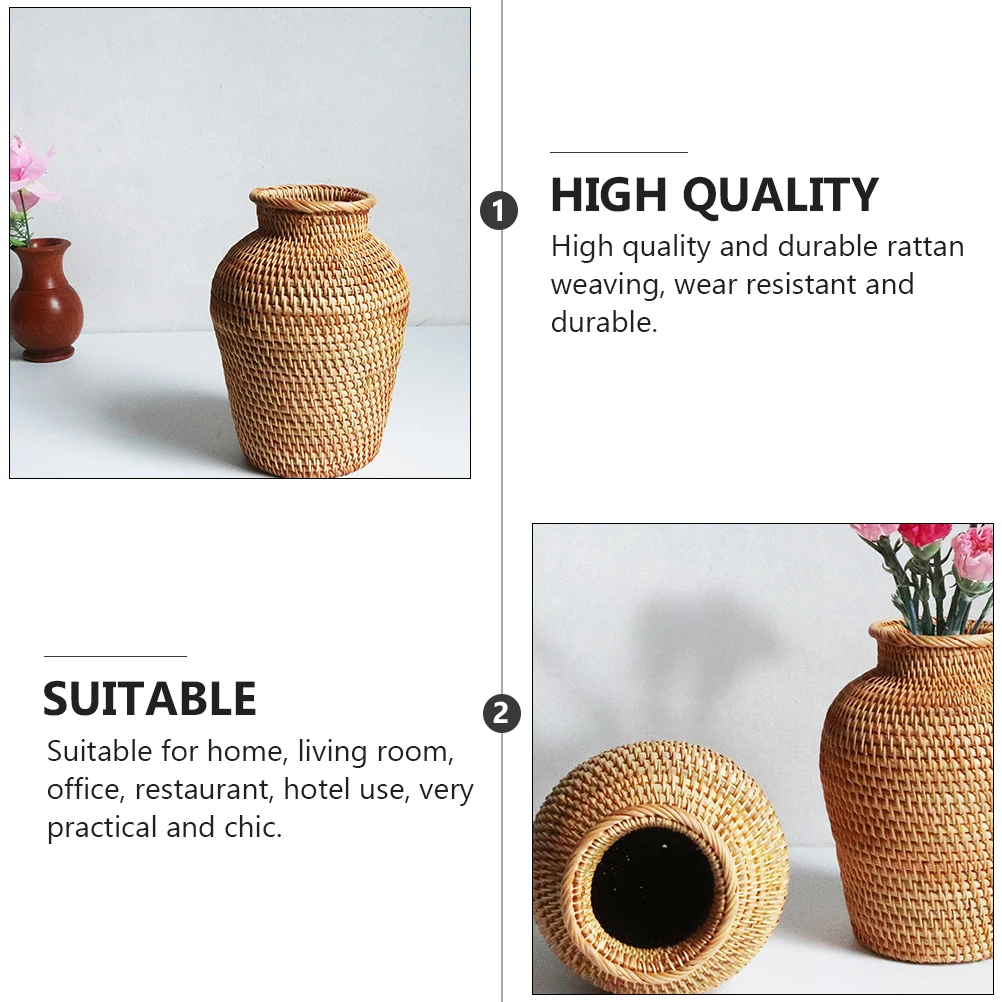 Rattan Handwoven Flower for Home Decor Dry Flower Vase Decorative Vase Living Room Office Hotel Restaurant Artistic Chic
Rattan Handwoven Flower for Home Decor Dry Flower Vase Decorative Vase Living Room Office Hotel Restaurant Artistic Chic