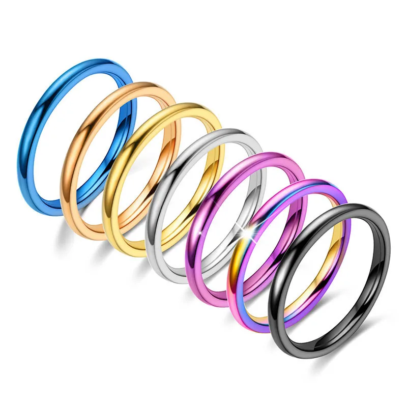 Women's Stainless Steel Ring Men's Fashion Colorful Titanium Steel Ring Women's Smooth Couple Korean Jewelry Gift Wholesale
Women's Stainless Steel Ring Men's Fashion Colorful Titanium Steel Ring Women's Smooth Couple Korean Jewelry Gift Wholesale