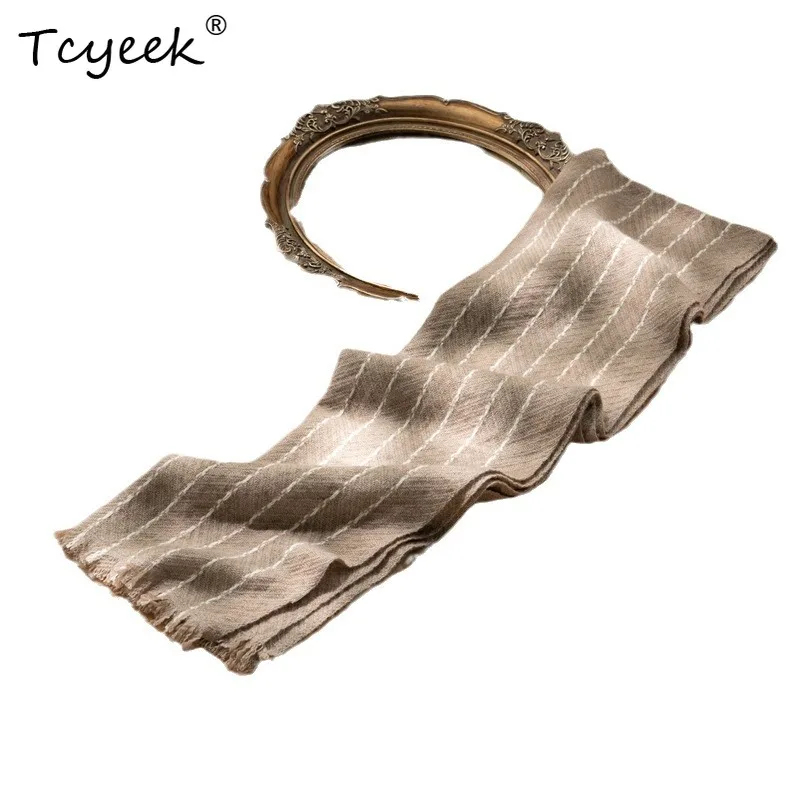 Tcyeek, 100%Pure Cashmere Elegant Scarf, Women Men Gift Striped, Soft Fashion Warm Shawl Scarf, 2024 Autumn Winter A47905QC
Tcyeek, 100%Pure Cashmere Elegant Scarf, Women Men Gift Striped, Soft Fashion Warm Shawl Scarf, 2024 Autumn Winter A47905QC