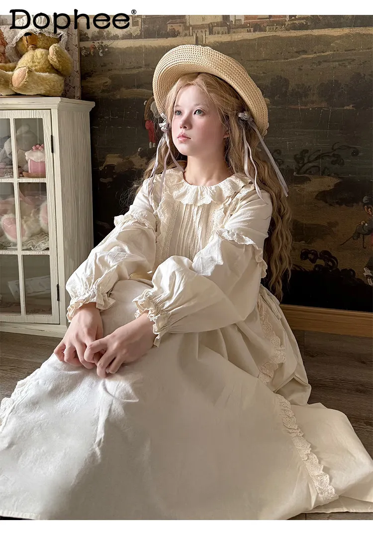 2026 Japanese Retro Sweet Embroidered Puff Sleeve Dress Early Autumn New Loose High Waist Doll Collar Long Sleeve Dress
2026 Japanese Retro Sweet Embroidered Puff Sleeve Dress Early Autumn New Loose High Waist Doll Collar Long Sleeve Dress