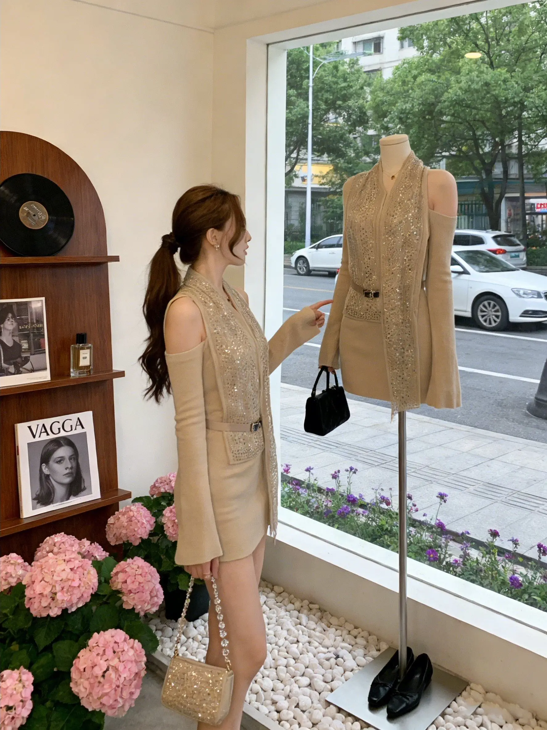 Faionable oulder-baring Korean Sle Women's Dr Spring New Waist-cinching ort Skirt Ele Ladylike Design Long Sve
Faionable oulder-baring Korean Sle Women's Dr Spring New Waist-cinching ort Skirt Ele Ladylike Design Long Sve