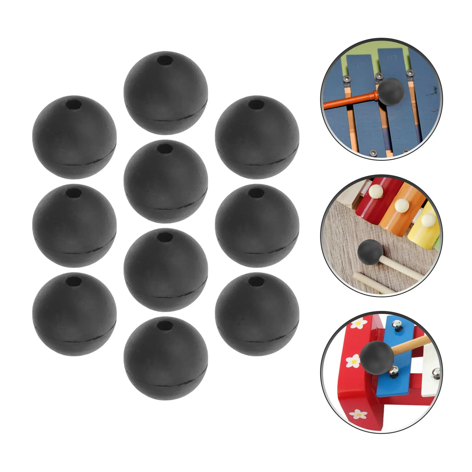 10 Pcs Black Rubber Drum Mallet Heads for Percussion Instruments Tongue Drum Xylophone Marimba Musical Kids Accessories
10 Pcs Black Rubber Drum Mallet Heads for Percussion Instruments Tongue Drum Xylophone Marimba Musical Kids Accessories