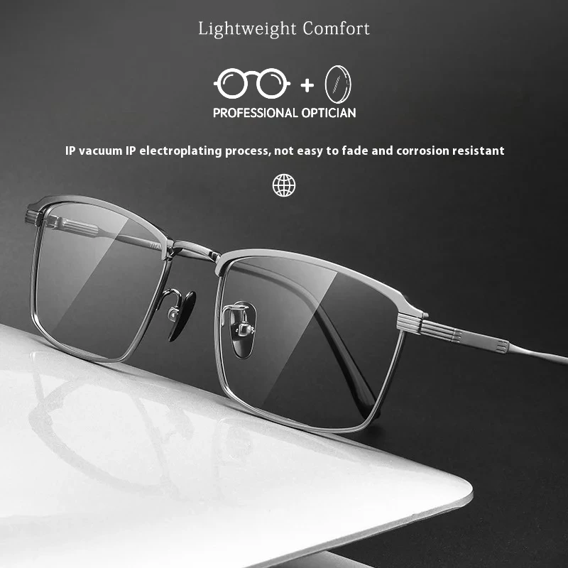 High-end Business Pure Titanium Anti-blue Light Myopia Glasses Men Optical Prescription Progressive Multifocales Progresivos
High-end Business Pure Titanium Anti-blue Light Myopia Glasses Men Optical Prescription Progressive Multifocales Progresivos