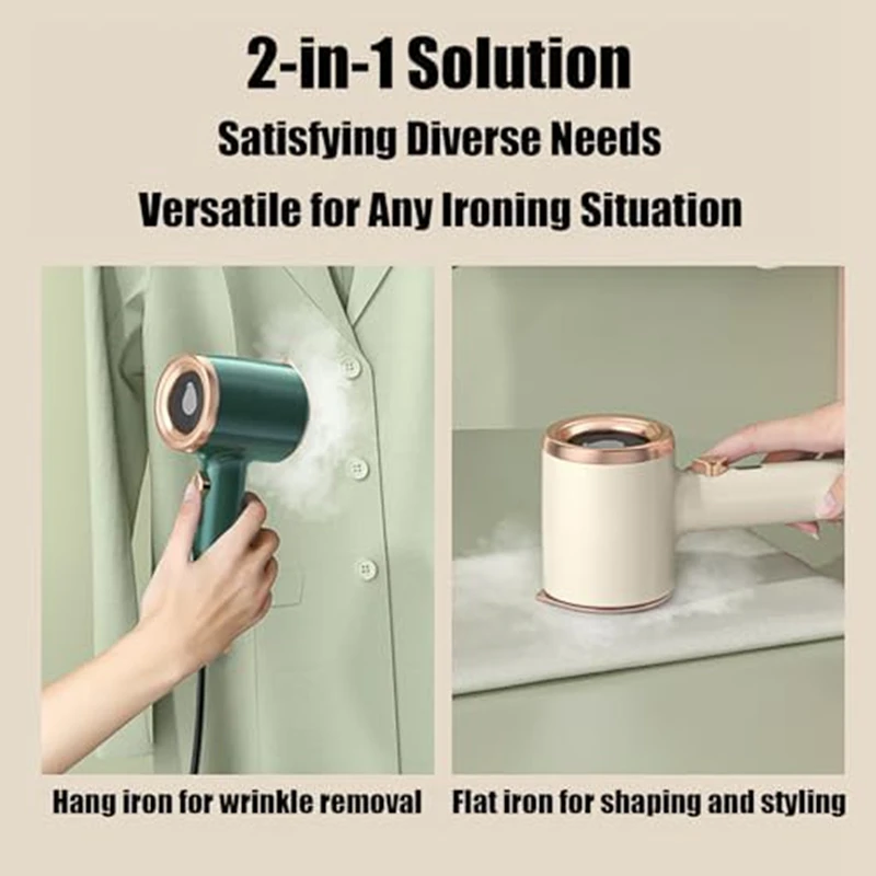 Портативная мини-гладильная машина, быстрый предварительный нагрев, паровая сухая глажка для дома и путешествий (зеленая), вилка стандарта США, простая в использовании
Портативная мини-гладильная машина, быстрый предварительный нагрев, паровая сухая глажка для дома и путешествий (зеленая), вилка стандарта США, простая в использовании