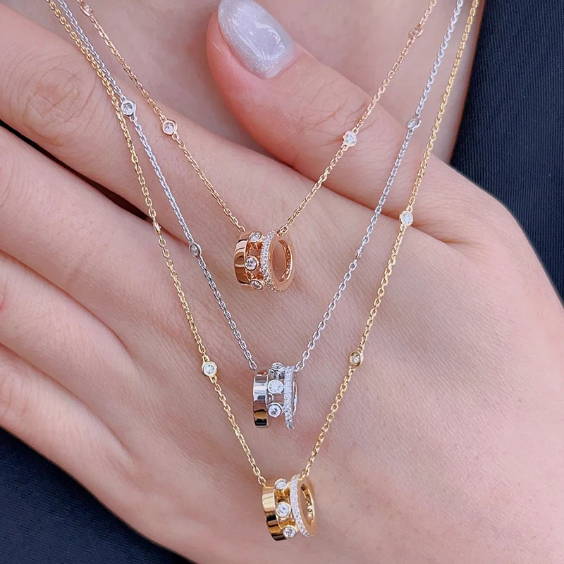 Fashion Jewelry S925 Silver Classic MOVE Circle Pendant Necklace Women French High-end Luxury Accessories Party Holiday Gift
Fashion Jewelry S925 Silver Classic MOVE Circle Pendant Necklace Women French High-end Luxury Accessories Party Holiday Gift