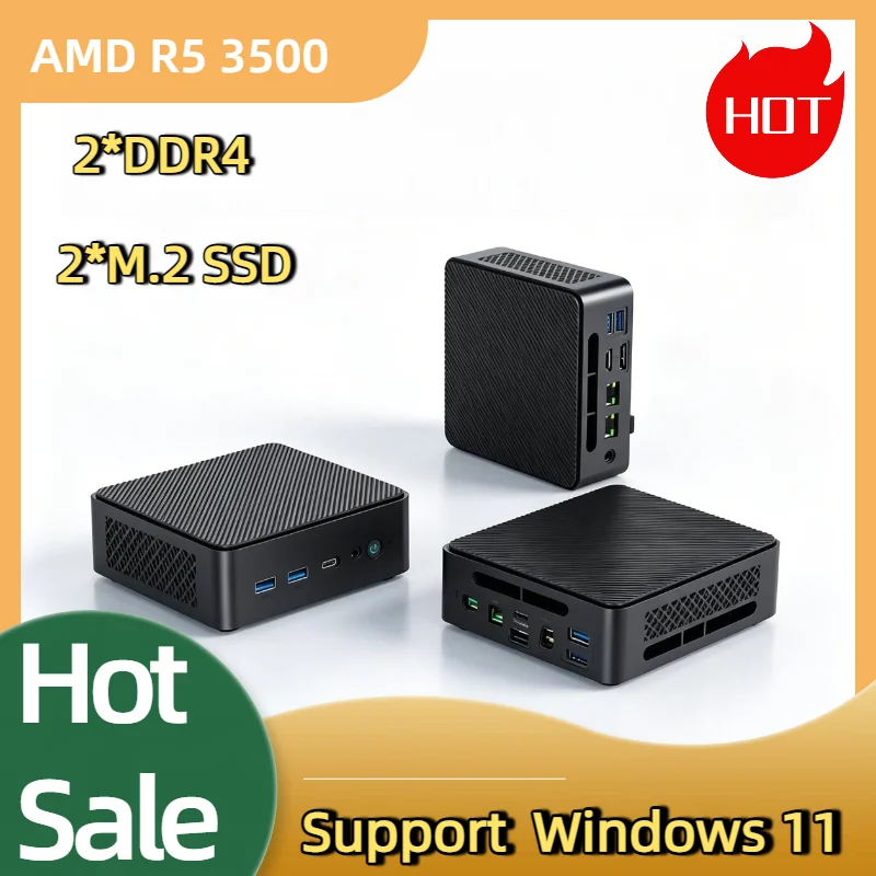AMD Ryzen 5 3500U Mini PC 16GB RAM 1TB NVMe SSD Windows 11 Pro 4K Small Form Factor Desktop HDMI DP USB3.0 Office Home
AMD Ryzen 5 3500U Mini PC 16GB RAM 1TB NVMe SSD Windows 11 Pro 4K Small Form Factor Desktop HDMI DP USB3.0 Office Home