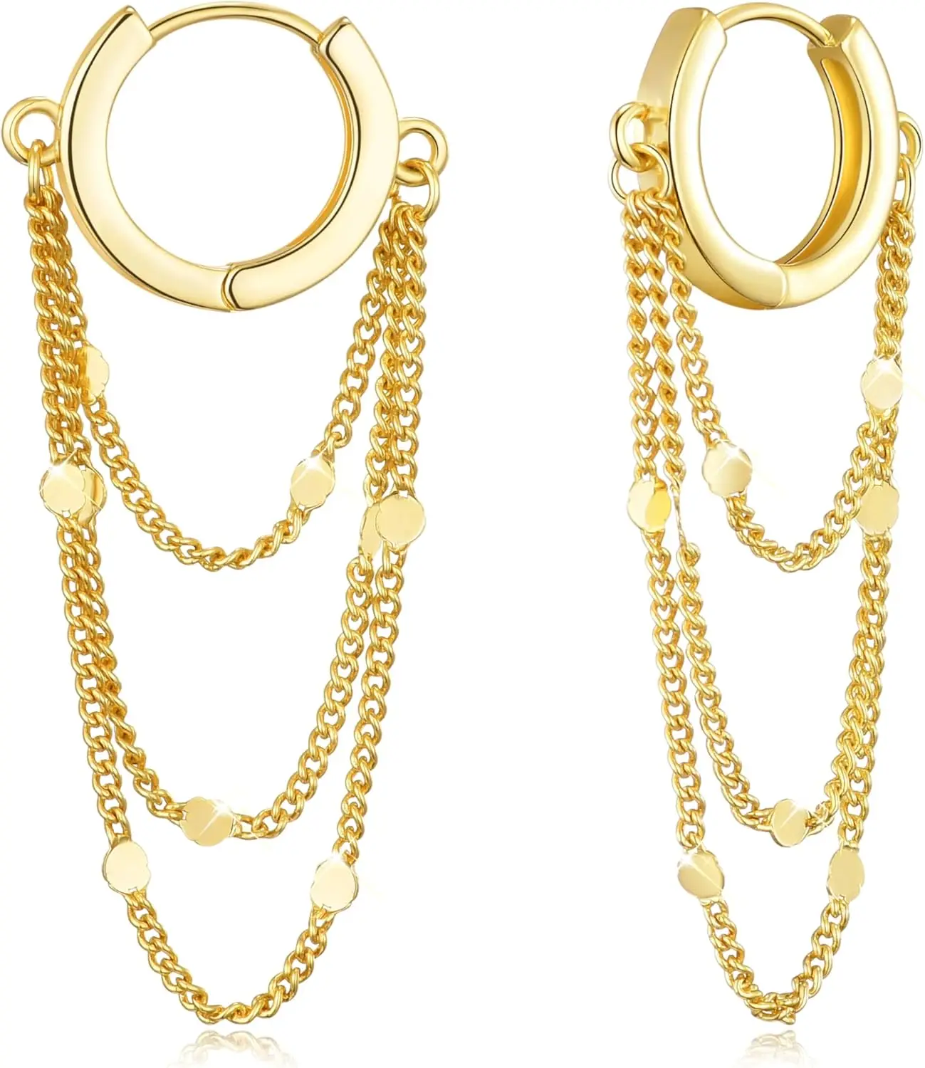 Lightweight Hypoallergenic Chain Hoop Huggie Dangle Tassel Earrings for Women Gift
Lightweight Hypoallergenic Chain Hoop Huggie Dangle Tassel Earrings for Women Gift