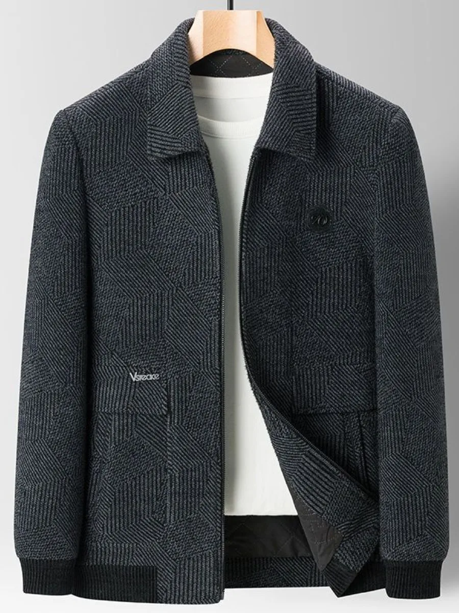 Men's Midlife Woolen Jaet Casual Sle Spring Autumn Winter Wear Breathable V-Ne ket Design Stand Fit Busin Wear
Men's Midlife Woolen Jaet Casual Sle Spring Autumn Winter Wear Breathable V-Ne ket Design Stand Fit Busin Wear