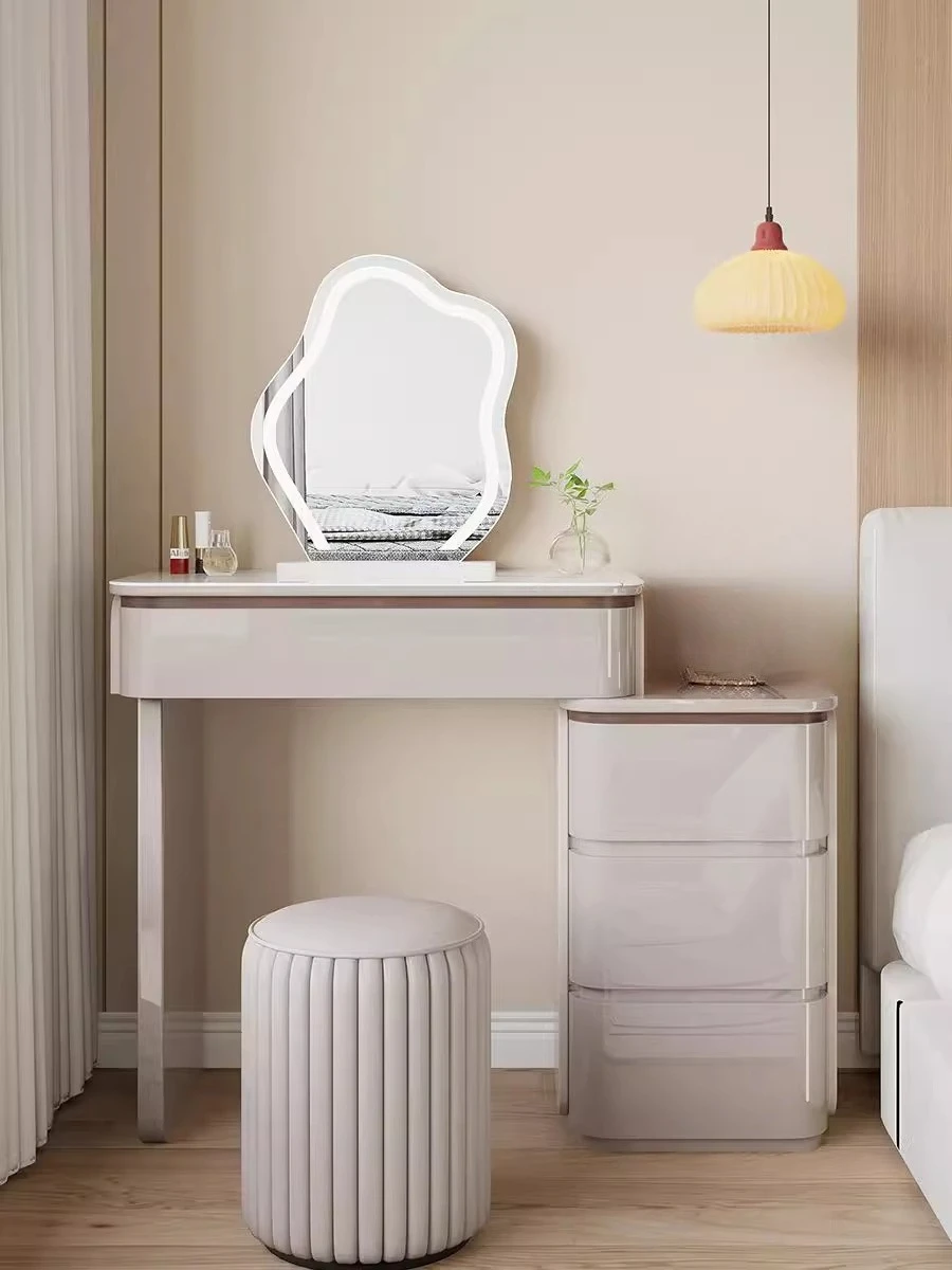 LH dresser chest integrated solid wood small apartment minimalist cream wind rock slab makeup table
LH dresser chest integrated solid wood small apartment minimalist cream wind rock slab makeup table