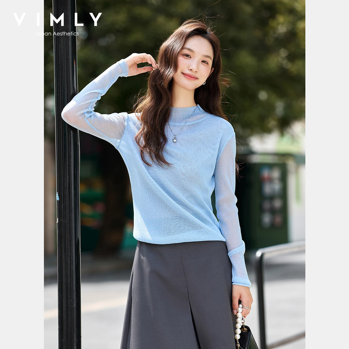 VIMLY Sweaters for Women Stand Neck Casual Knitted Ladies Sweater Autumn 2025 Long Sleeve Strecth Loose Female Pullovers A2528
VIMLY Sweaters for Women Stand Neck Casual Knitted Ladies Sweater Autumn 2025 Long Sleeve Strecth Loose Female Pullovers A2528