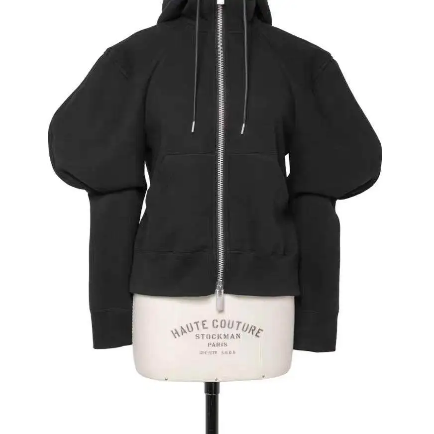 SAC Japanese New Grey Hooded Sweater Bubble Sleeve Zipper Loose Jacket
SAC Japanese New Grey Hooded Sweater Bubble Sleeve Zipper Loose Jacket