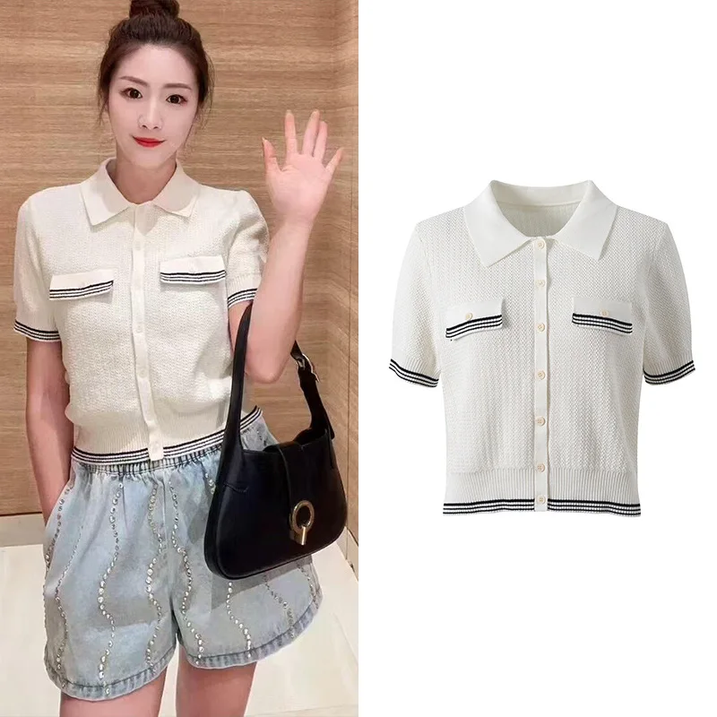 Spring Summer 2025 New Collar Color Blo Stripe ort Sve Knitted Open Cardigan Faion Versatile Anti Aging ort L...
Spring Summer 2025 New Collar Color Blo Stripe ort Sve Knitted Open Cardigan Faion Versatile Anti Aging ort L...