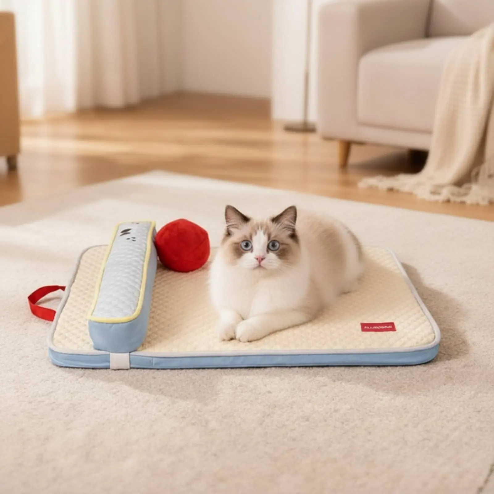 Dog Sleeping Bed All-Year Pet Sleeping Mat Cooling Pet Pad Breathable Cat Mat with Pillow Includes Toy Toy for Small Dogs
Dog Sleeping Bed All-Year Pet Sleeping Mat Cooling Pet Pad Breathable Cat Mat with Pillow Includes Toy Toy for Small Dogs
