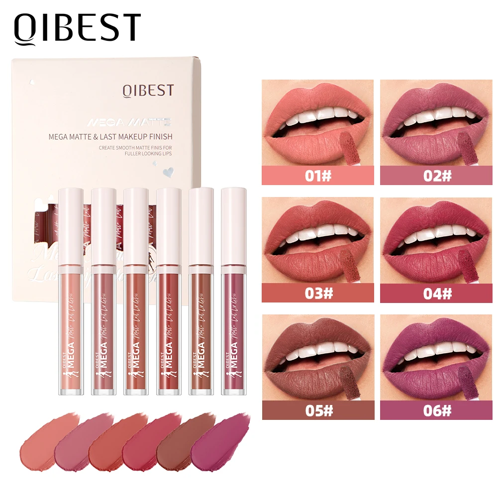 QIBEST 6 Colors Matte Lipgloss Sets Waterproof Liquid Lipstick Nude Purple Lip Tint Makeup Lip Glaze Red Lip Stain Cosmetics Kit
QIBEST 6 Colors Matte Lipgloss Sets Waterproof Liquid Lipstick Nude Purple Lip Tint Makeup Lip Glaze Red Lip Stain Cosmetics Kit