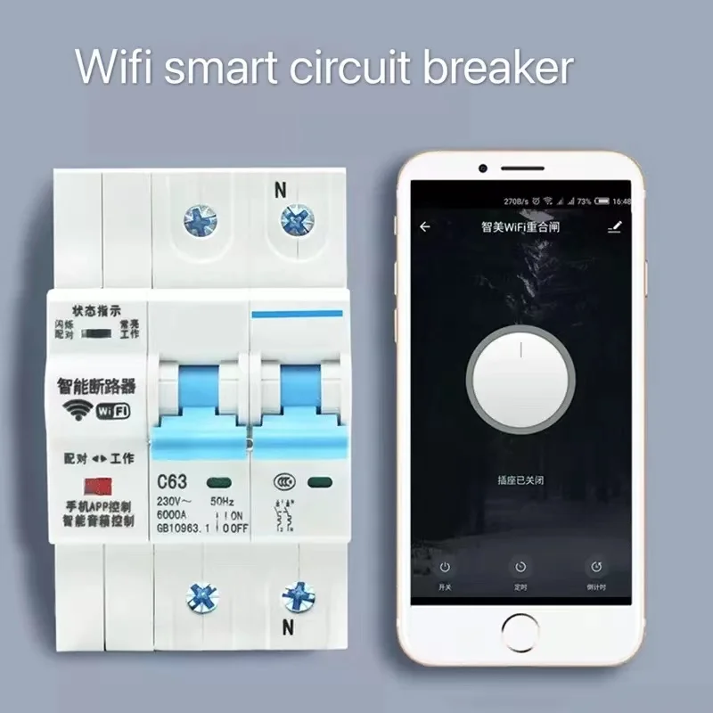 WiFi Smart Mini Air Circuit Breaker Automatic Switch Overload & Short Circuit Protector with Energy Monitoring Features
WiFi Smart Mini Air Circuit Breaker Automatic Switch Overload & Short Circuit Protector with Energy Monitoring Features