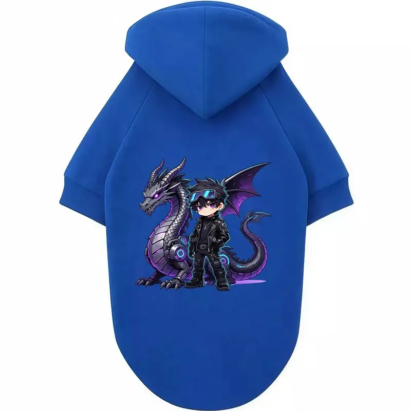 Dog Hoodie, Anime Dragon Print, Comfy Warm Pet Clothes, Spring Autumn Outerwear.
Dog Hoodie, Anime Dragon Print, Comfy Warm Pet Clothes, Spring Autumn Outerwear.