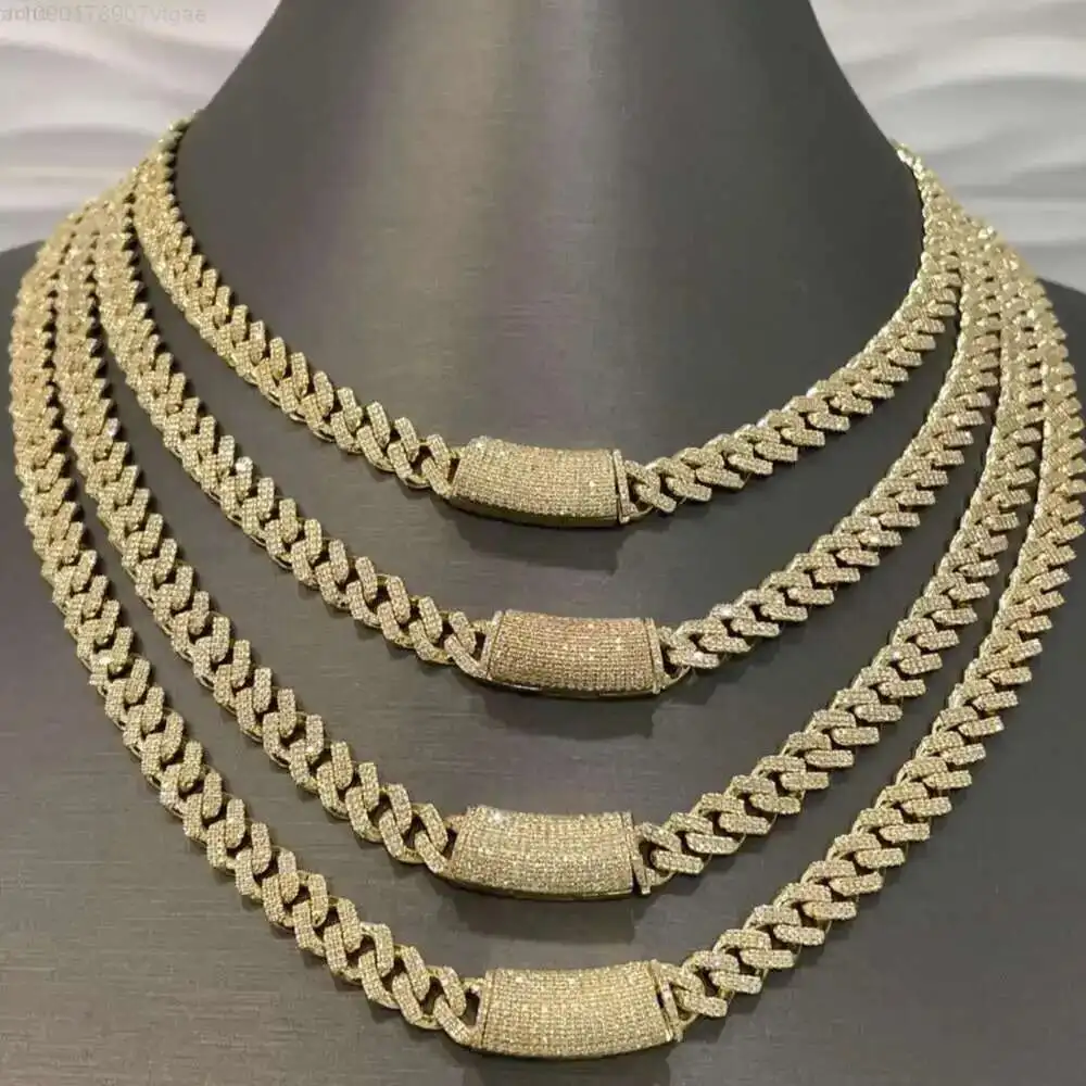 9mm Vvs Hand Set Micro Setting Moissanite Diamond Studded Hiphop Iced Out Sterling Silver Cuban Link Chain for Birthday Gift
9mm Vvs Hand Set Micro Setting Moissanite Diamond Studded Hiphop Iced Out Sterling Silver Cuban Link Chain for Birthday Gift