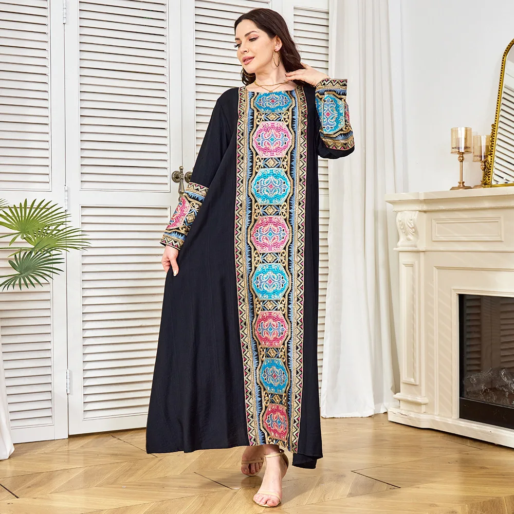 Mt382 New Women's Dress Round Neck Embroidered Sequin Party Dress For Women Robe Abaya Ramadan Dubai Luxury Islam Elegant
Mt382 New Women's Dress Round Neck Embroidered Sequin Party Dress For Women Robe Abaya Ramadan Dubai Luxury Islam Elegant