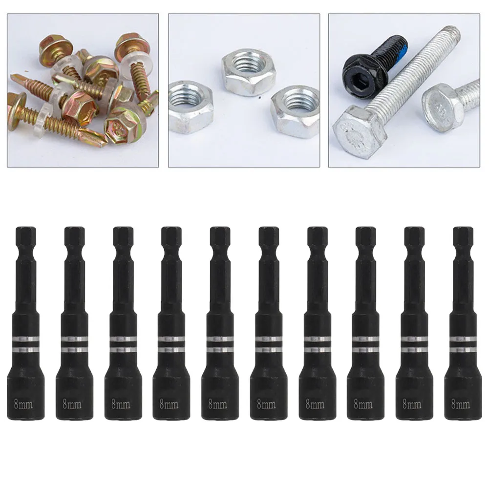 10PCS Hex Socket Adapter Nut Driver 8mm With 1/4 Inch Shank For Drill Chuck And Screwdriver Tool Socket Wrench Set
10PCS Hex Socket Adapter Nut Driver 8mm With 1/4 Inch Shank For Drill Chuck And Screwdriver Tool Socket Wrench Set