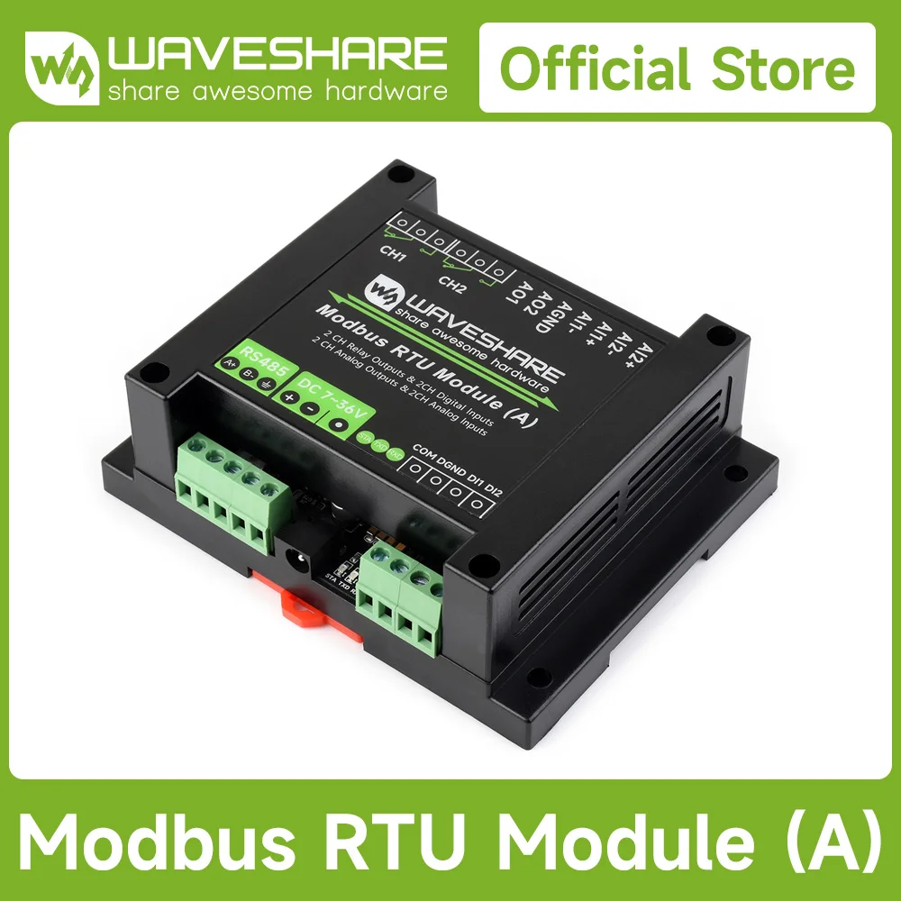 Waveshare Industrial Modbus RTU Mixed Input And Output Module, Multiple Isolation Protection Circuits, DC 7V ~ 36V
Waveshare Industrial Modbus RTU Mixed Input And Output Module, Multiple Isolation Protection Circuits, DC 7V ~ 36V