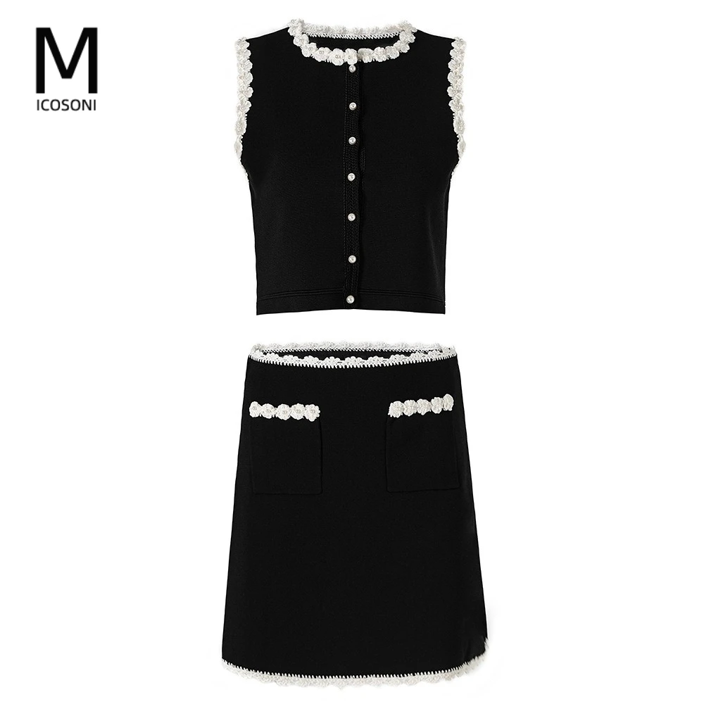 Micosoni Spot 2026 Summer New Suit for Women Overweight Hand Hook Black and White Contrasting Color Quality Skirt Two-piece Set
Micosoni Spot 2026 Summer New Suit for Women Overweight Hand Hook Black and White Contrasting Color Quality Skirt Two-piece Set